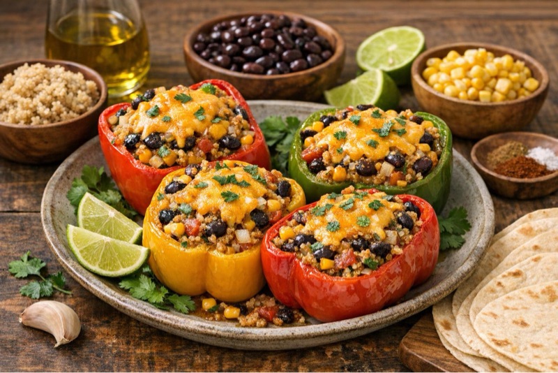 Vegetarian Quinoa Stuffed Peppers