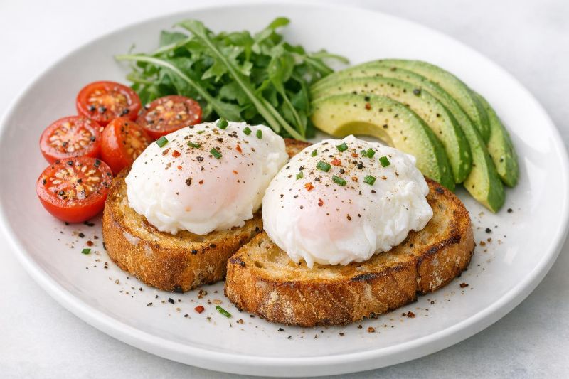 Air fryer poached eggs