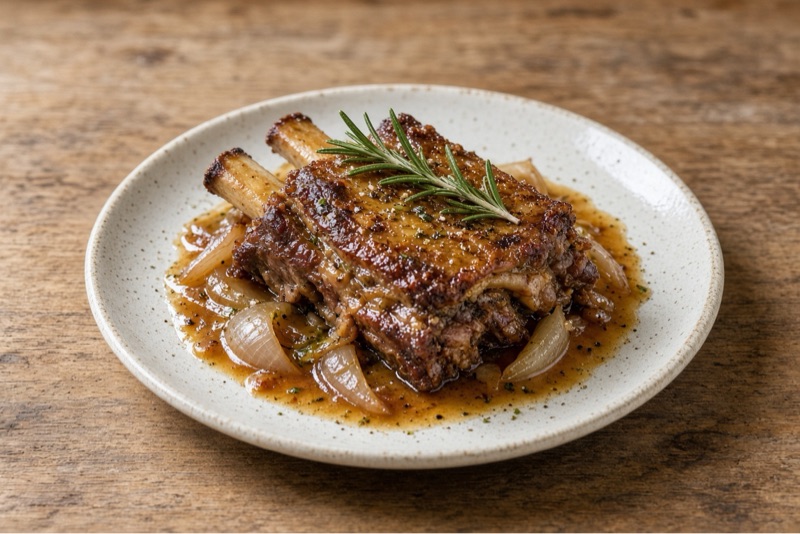 Apple Cider Bourbon Short Ribs