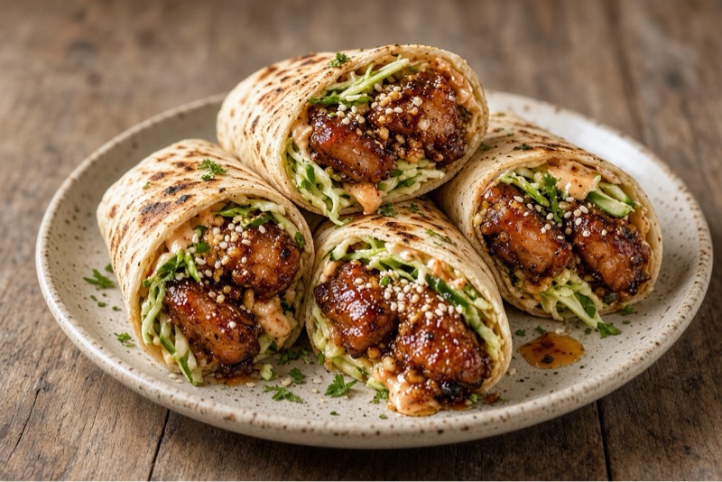 Korean BBQ Chicken Wraps