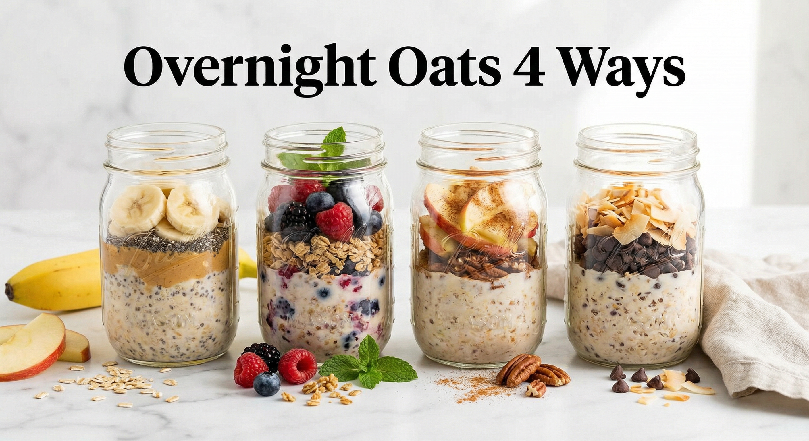 Overnight Oats 4 Ways