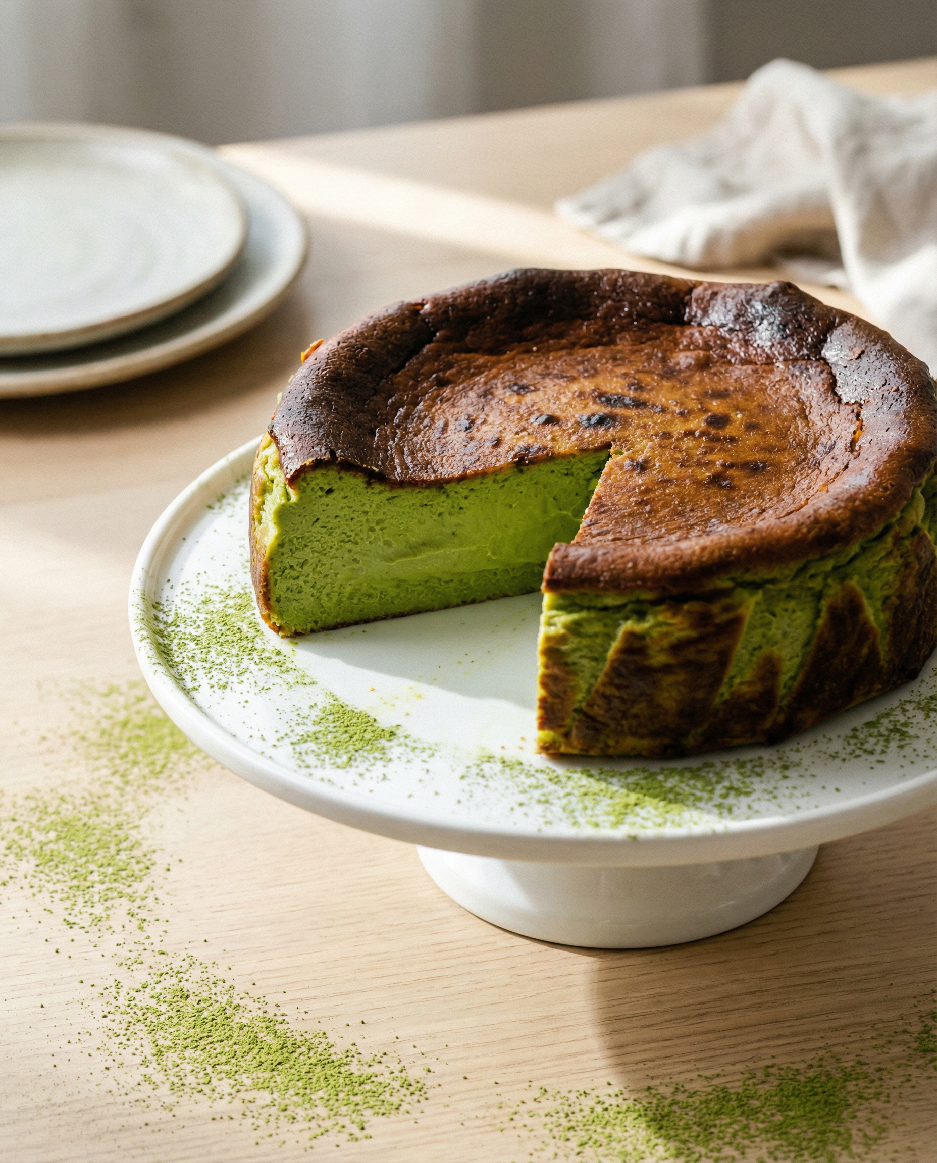 Matcha Basque Cheesecake
