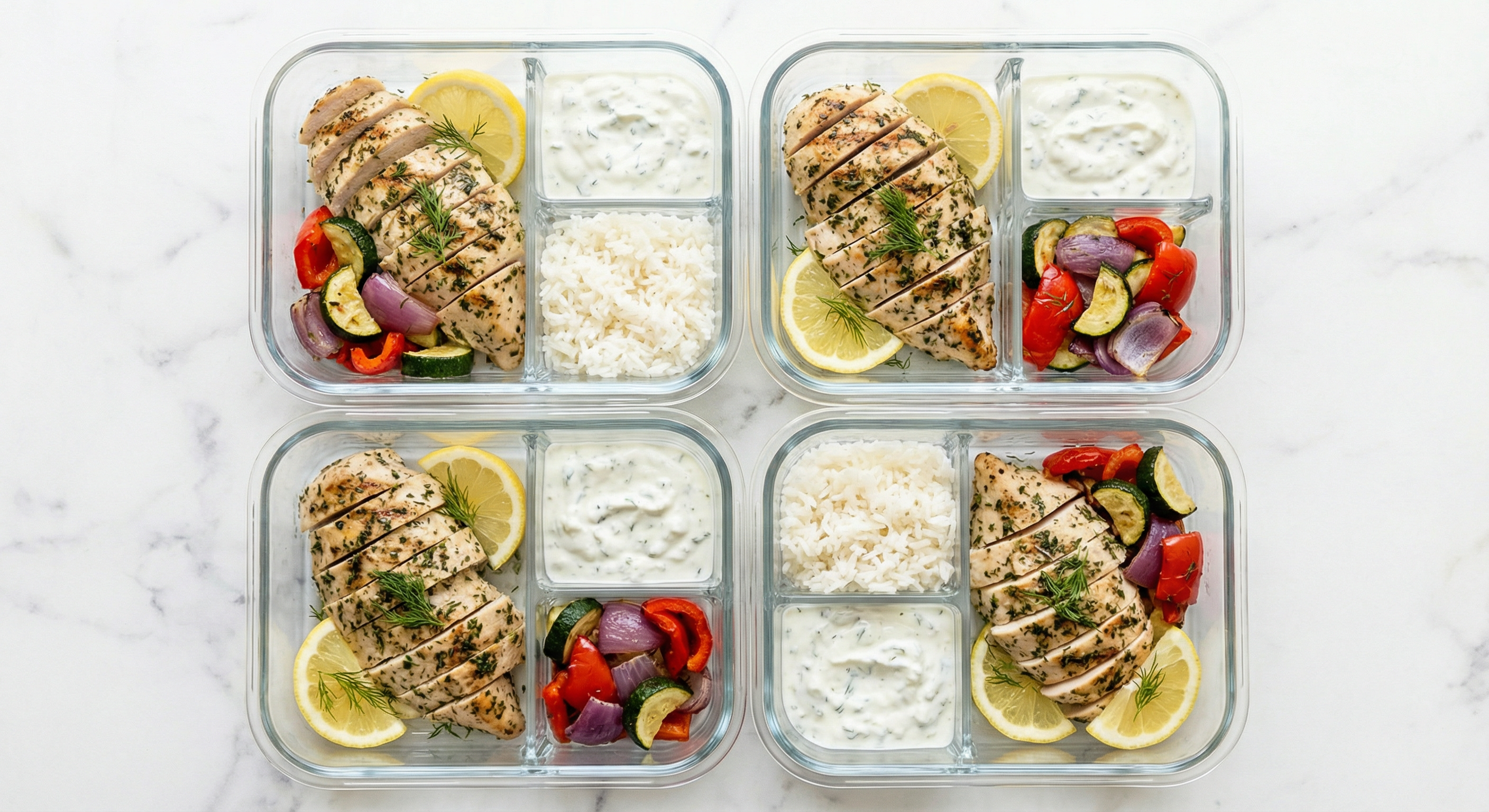 Greek Chicken & Rice Meal Prep